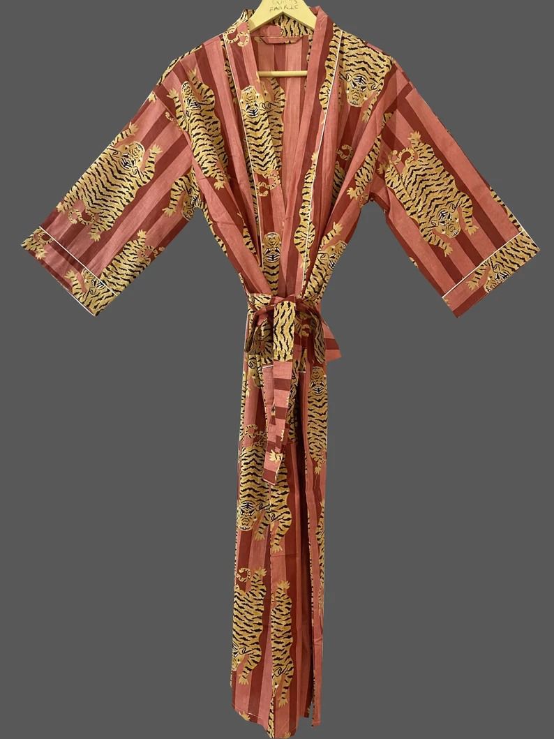 Handmade Printed Cotton Bathrobes